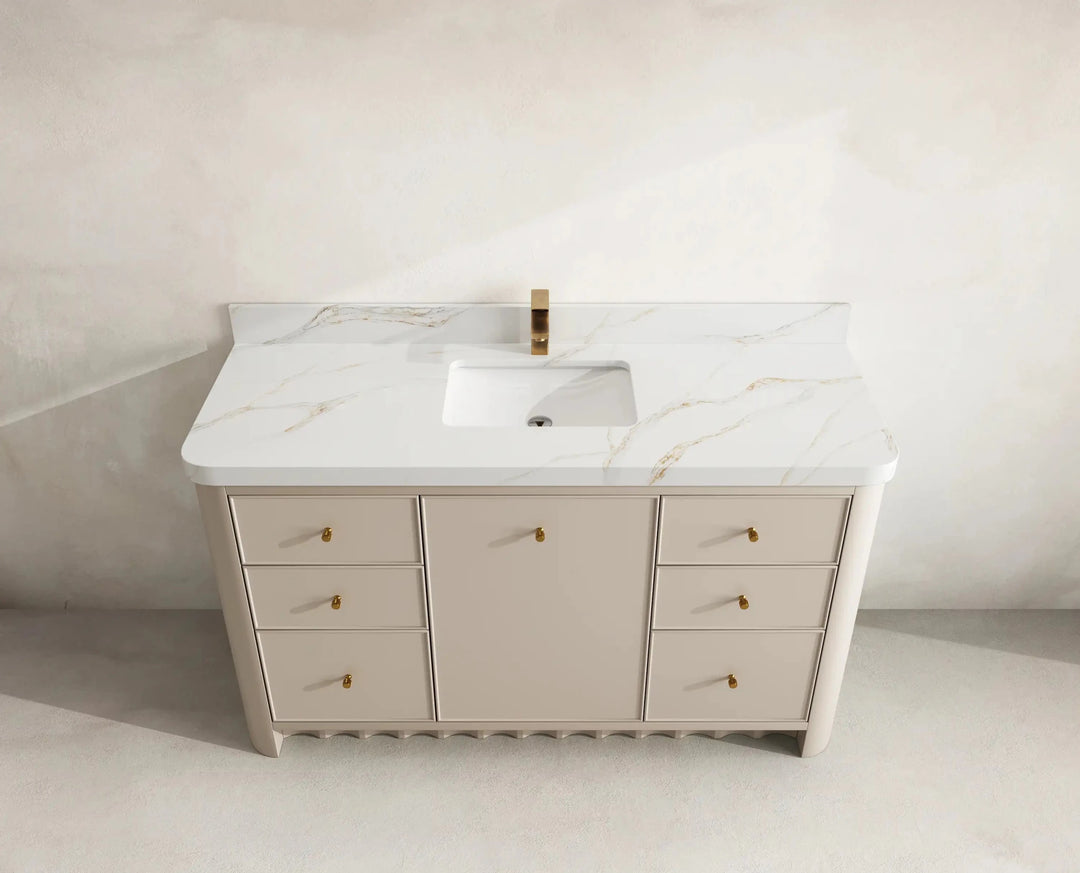 Orlando 60 in. W x 22 in. D Single Sink Bathroom Vanity | 
              
                 Fine Grain Linen Beige
                
                  
             - ORL_FNG_CA_GL_60S - photo №12