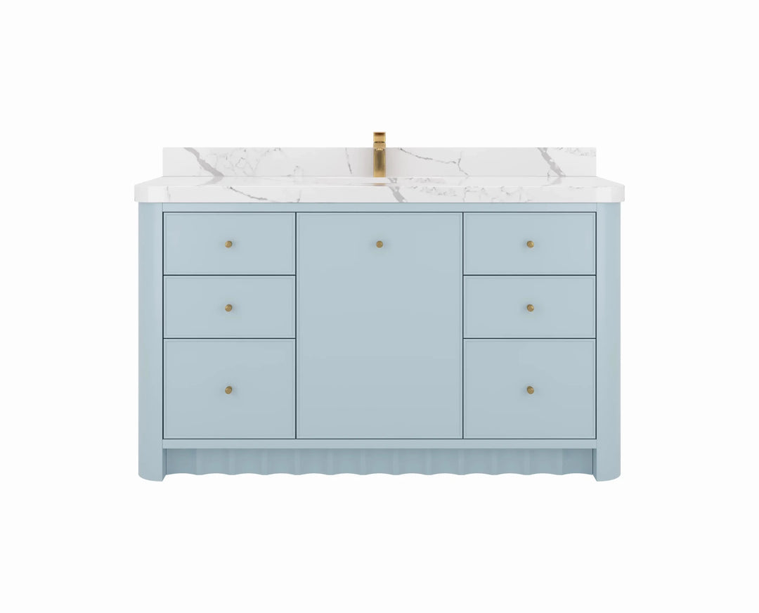 Orlando 60 in. W x 22 in. D Single Sink Bathroom Vanity | 
              
                Blue Heather
                
                  
             - ORL_BLU_CA_GL_60S - photo №1