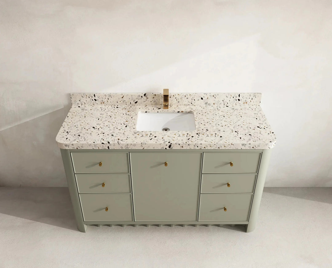 Orlando 60 in. W x 22 in. D Single Sink Bathroom Vanity | 
              
                Evergreen
                
                  
             - ORL_EGN_CA_GL_60S - photo №15