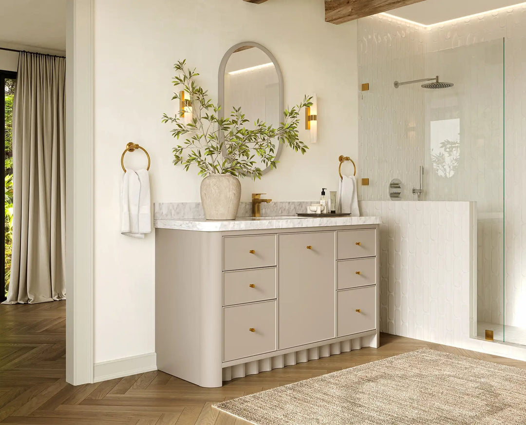 Orlando 60 in. W x 22 in. D Single Sink Bathroom Vanity | 
              
                 Fine Grain Linen Beige
                
                  
             - ORL_FNG_CA_GL_60S - photo №2