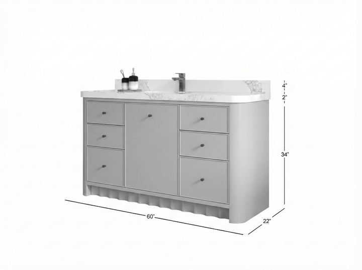 Orlando 60 in. W x 22 in. D Single Sink Bathroom Vanity - photo 4