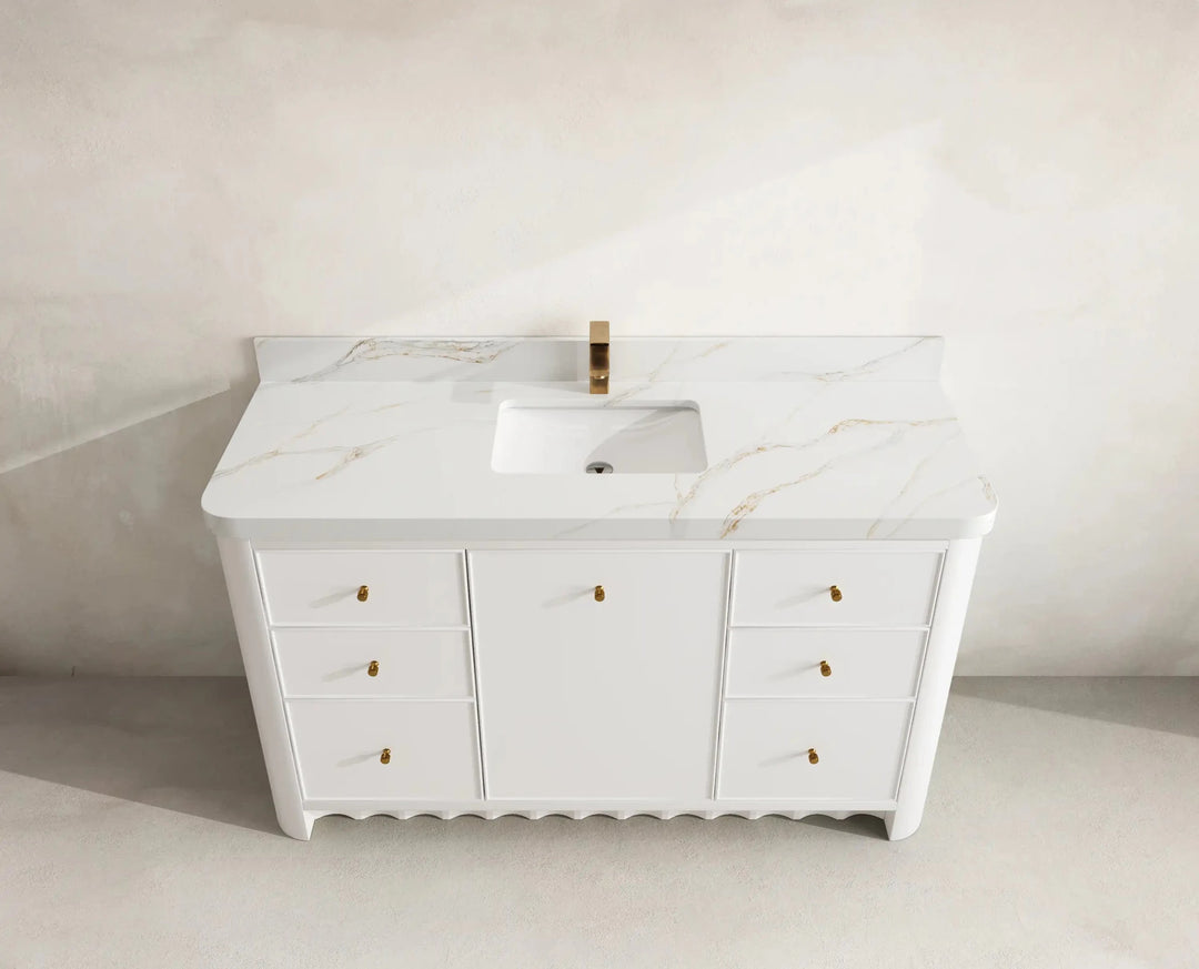 Orlando 60 in. W x 22 in. D Single Sink Bathroom Vanity | 
              
                White
                
                  
             - ORL_WH_CA_GL_60S - photo №12
