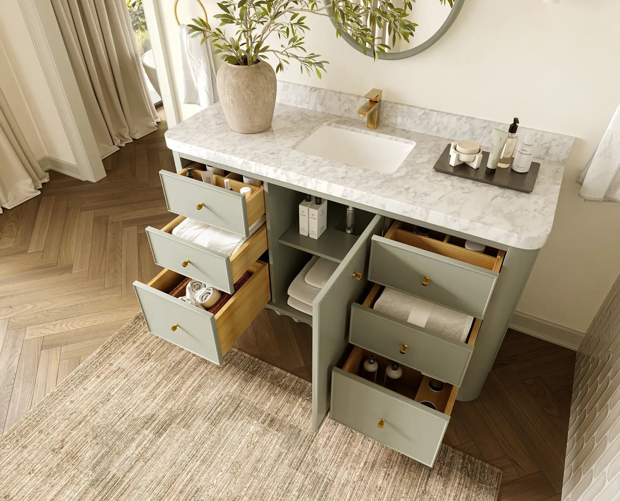Orlando 60 in. W x 22 in. D Single Sink Bathroom Vanity - Willow Bath and Vanity