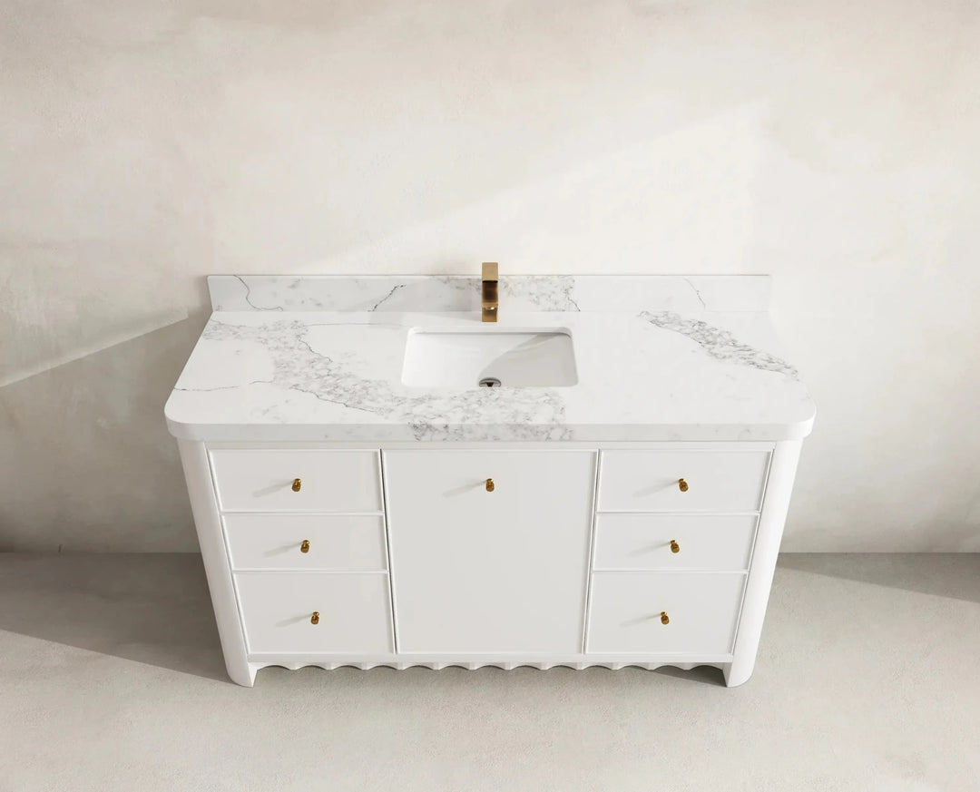 Orlando 60 in. W x 22 in. D Single Sink Bathroom Vanity | 
              
                White
                
                  
             - ORL_WH_CA_GL_60S - photo №11