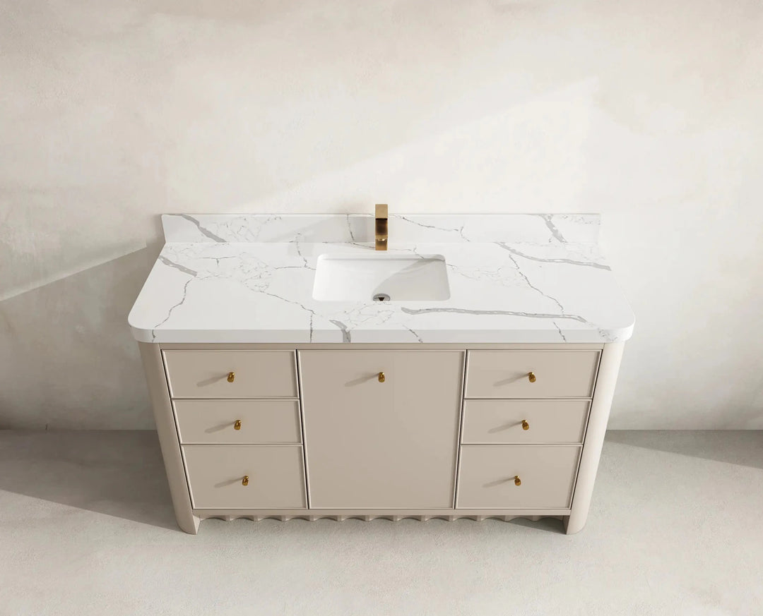 Orlando 60 in. W x 22 in. D Single Sink Bathroom Vanity | 
              
                 Fine Grain Linen Beige
                
                  
             - ORL_FNG_CA_GL_60S - photo №10