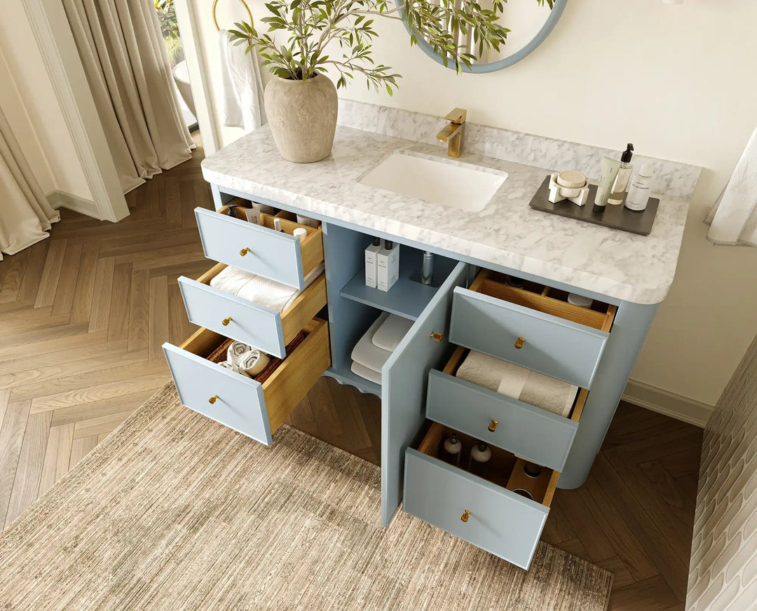 Orlando 60 in. W x 22 in. D Single Sink Bathroom Vanity | 
              
                Blue Heather
                
                  
             - ORL_BLU_CA_GL_60S - photo №3