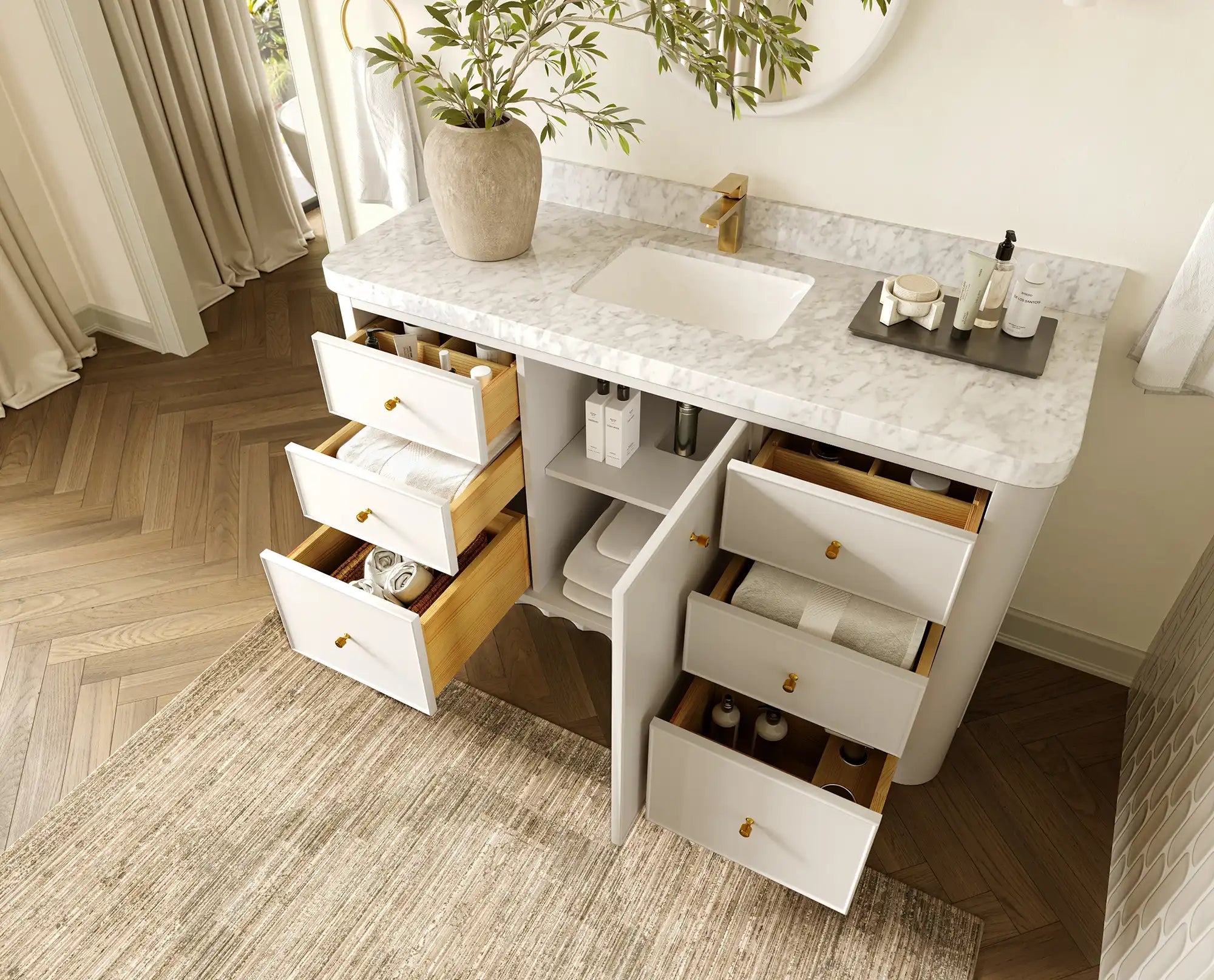 Orlando 60 in. W x 22 in. D Single Sink Bathroom Vanity - Willow Bath and Vanity
