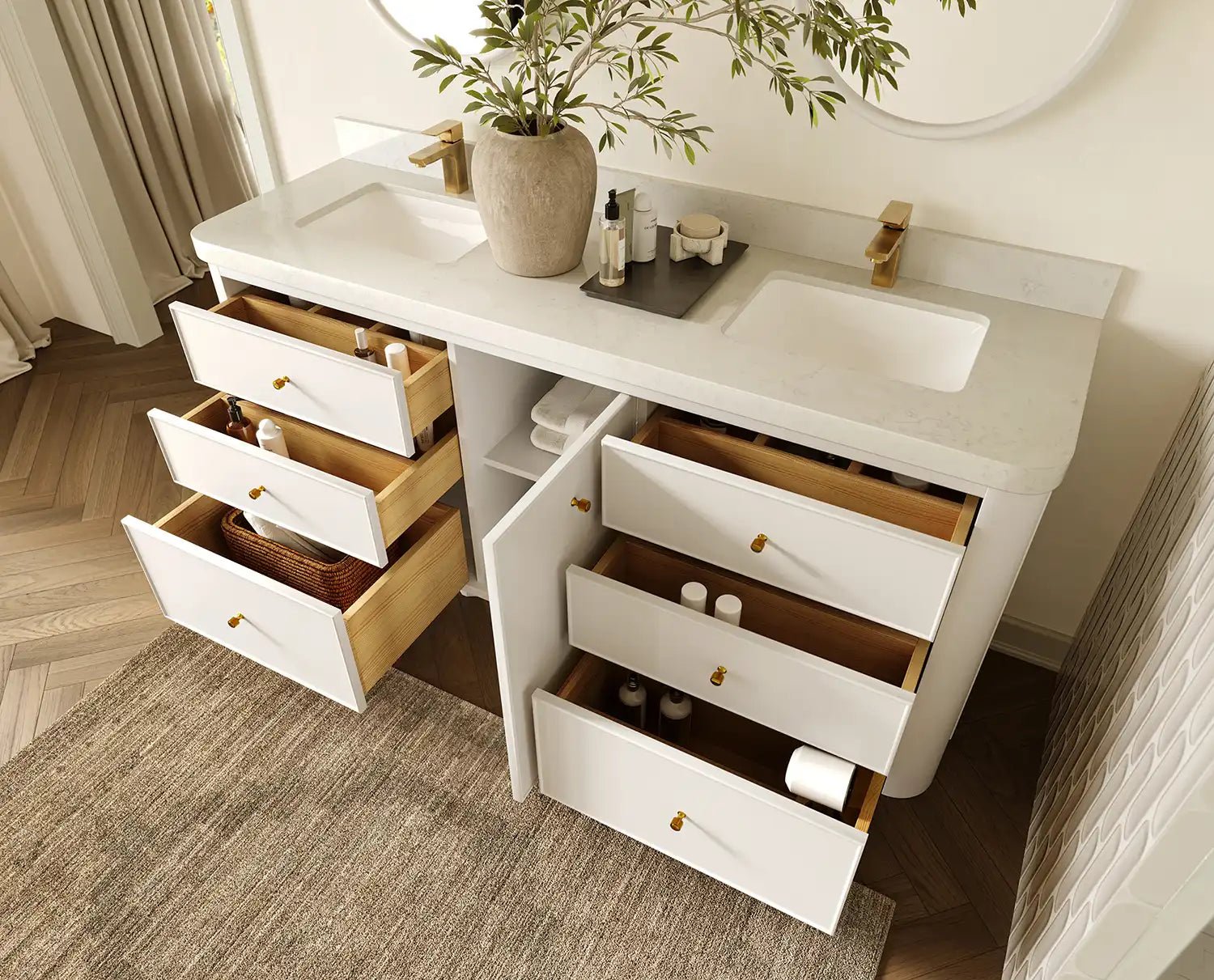 Orlando 72 in. W x 22 in. D Double Sink Bathroom Vanity - Willow Bath and Vanity