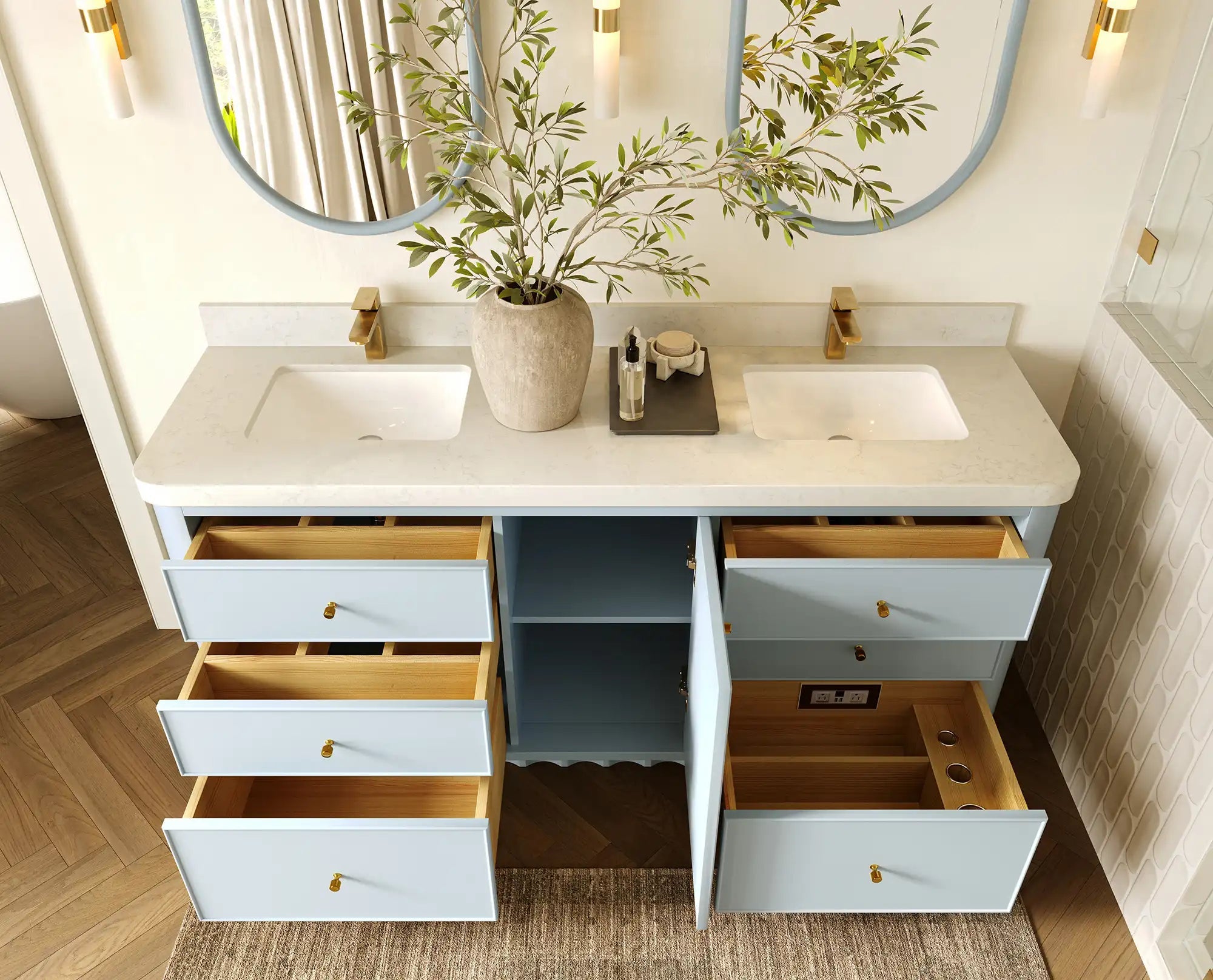 Orlando 72 in. W x 22 in. D Double Sink Bathroom Vanity - Willow Bath and Vanity