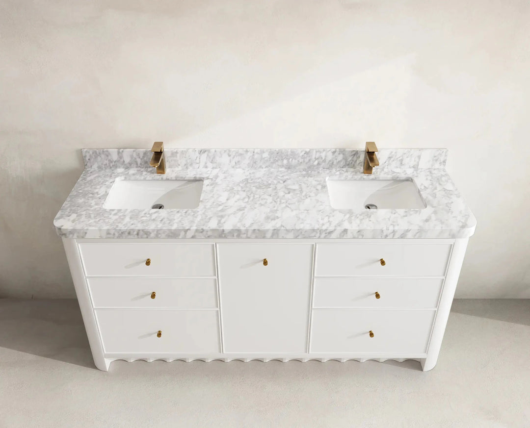 Orlando 72 in. W x 22 in. D Double Sink Bathroom Vanity | 
              
                White
                
                  
             - ORL_WH_CA_GL_72D - photo №7
