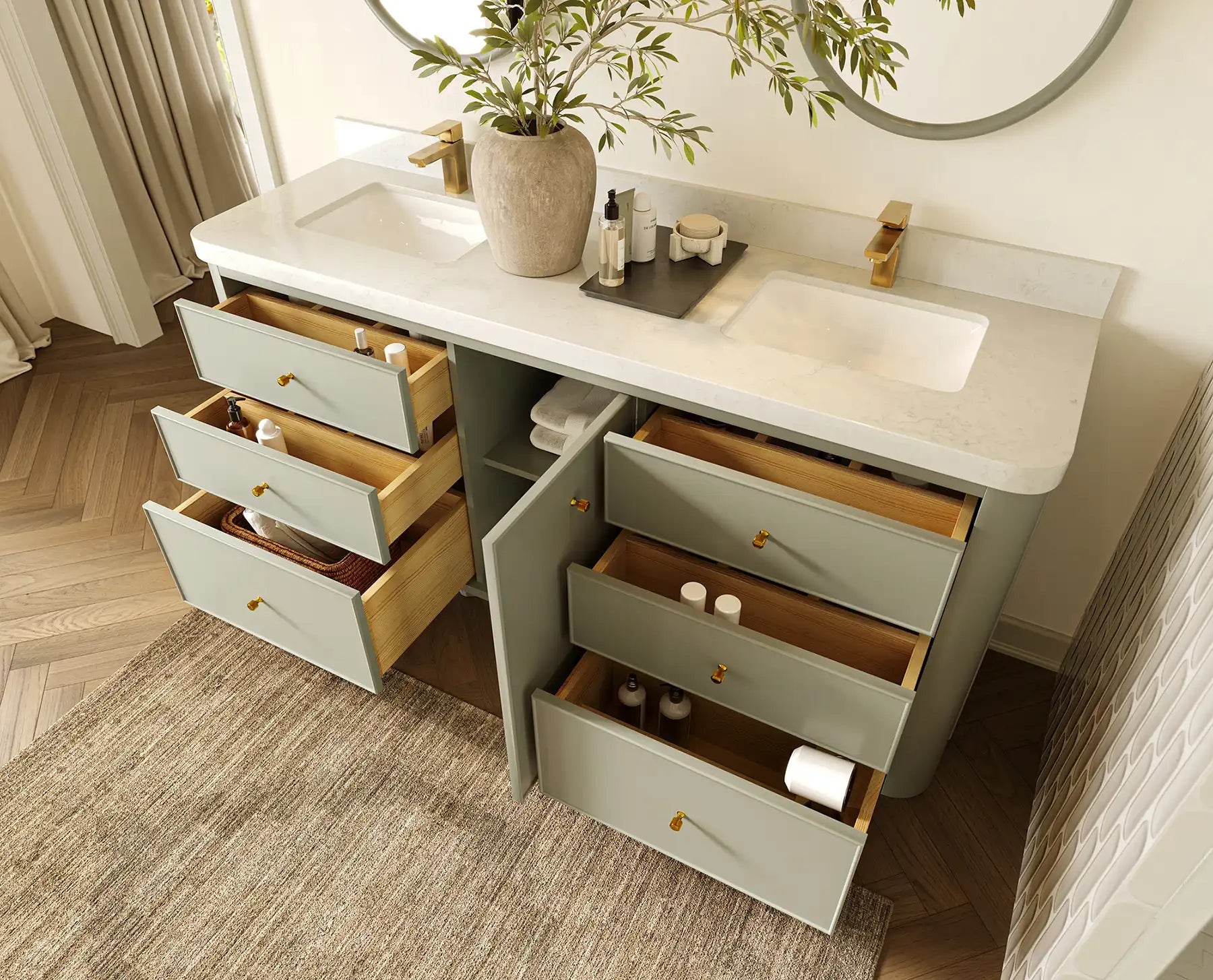 Orlando 72 in. W x 22 in. D Double Sink Bathroom Vanity - Willow Bath and Vanity