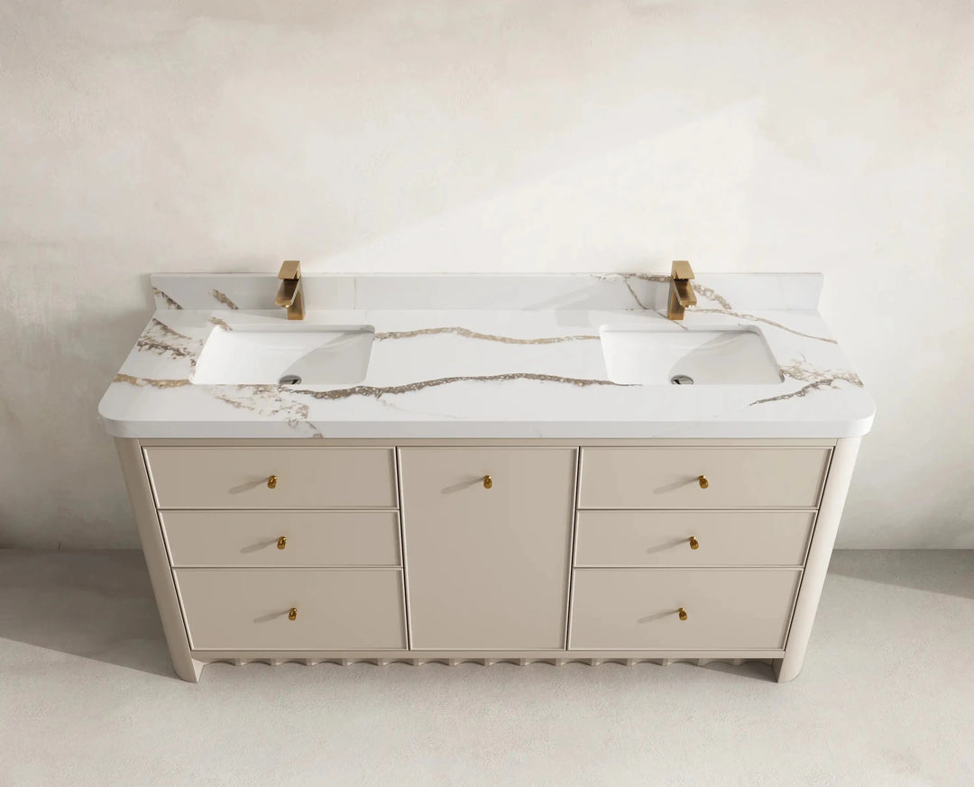 Orlando 72 in. W x 22 in. D Double Sink Bathroom Vanity | 
              
                 Fine Grain Linen Beige
                
                  
             - ORL_FNG_CA_GL_72D - photo №14