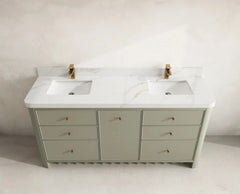 Orlando 72 in. W x 22 in. D Double Sink Bathroom Vanity - photo 12
