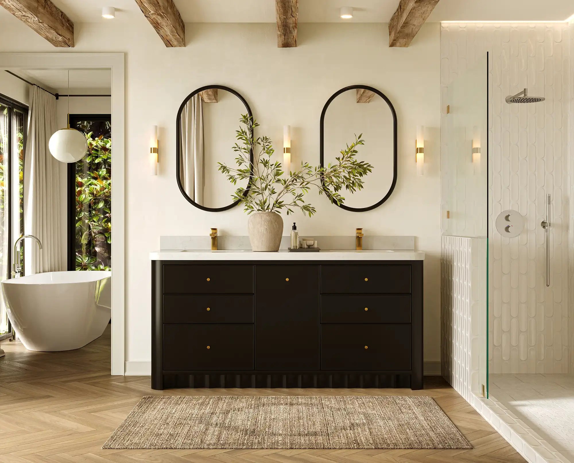 Orlando 72 in. W x 22 in. D Double Sink Bathroom Vanity - Willow Bath and Vanity