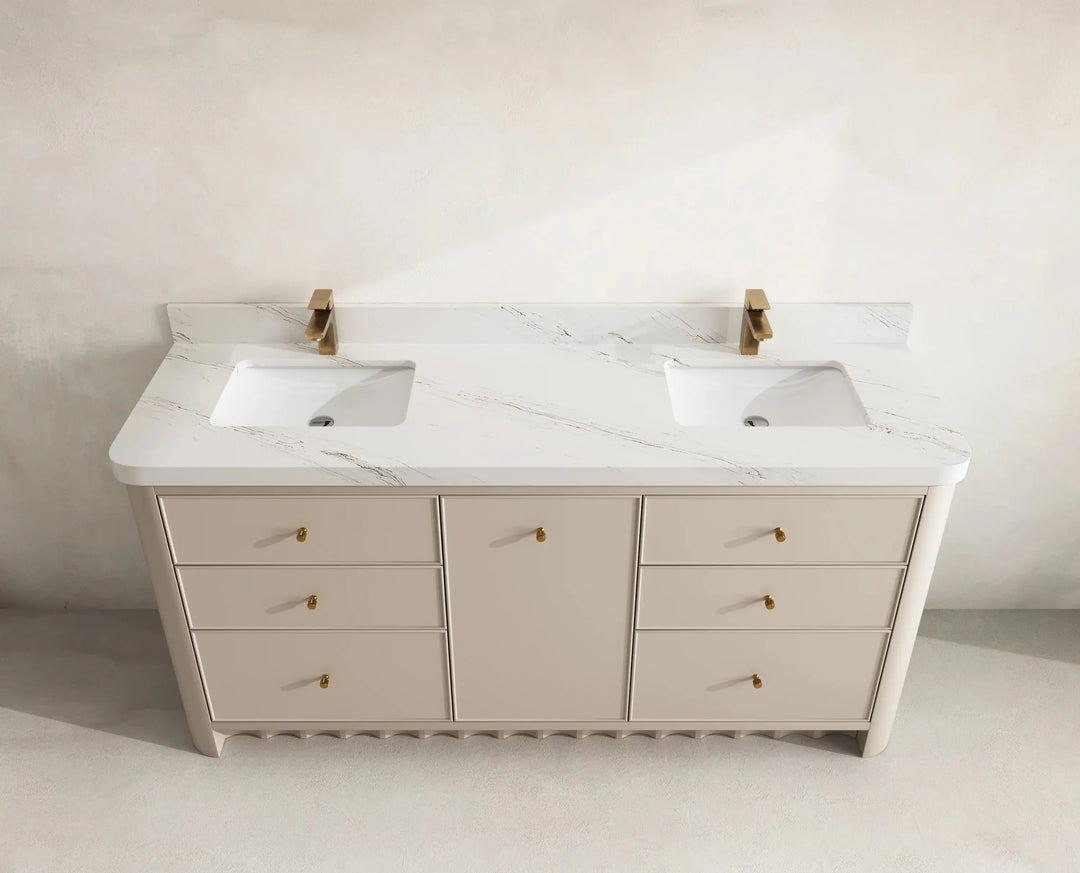 Orlando 72 in. W x 22 in. D Double Sink Bathroom Vanity | 
              
                 Fine Grain Linen Beige
                
                  
             - ORL_FNG_CA_GL_72D - photo №7