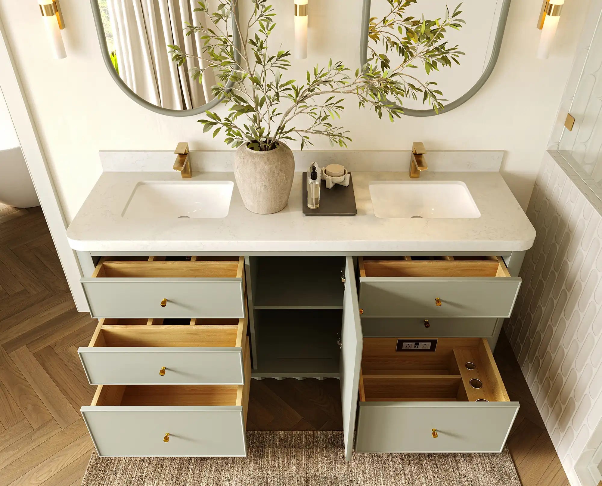 Orlando 72 in. W x 22 in. D Double Sink Bathroom Vanity - Willow Bath and Vanity