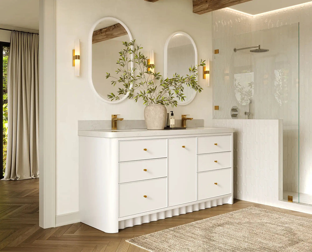 Orlando 72 in. W x 22 in. D Double Sink Bathroom Vanity | 
              
                White
                
                  
             - ORL_WH_CA_GL_72D - photo №2
