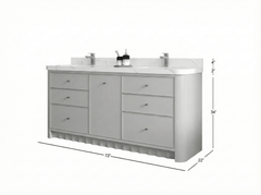 Orlando 72 in. W x 22 in. D Double Sink Bathroom Vanity - photo 6