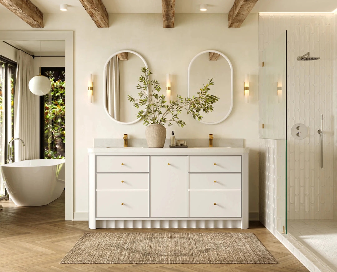 Orlando 72 in. W x 22 in. D Double Sink Bathroom Vanity | 
              
                White
                
                  
             - ORL_WH_CA_GL_72D - photo №5