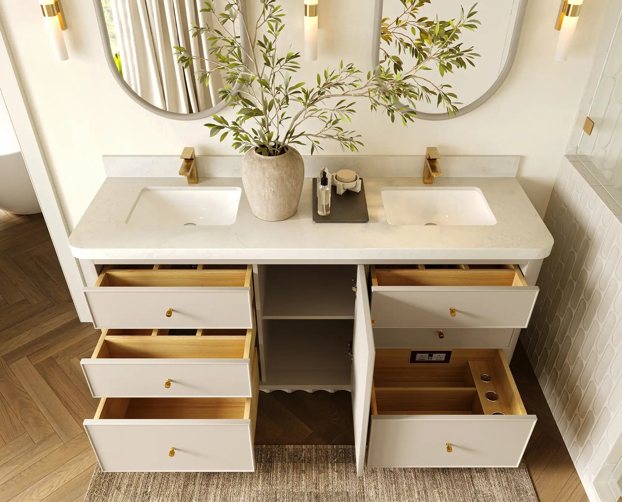 Orlando 72 in. W x 22 in. D Double Sink Bathroom Vanity - Willow Bath and Vanity