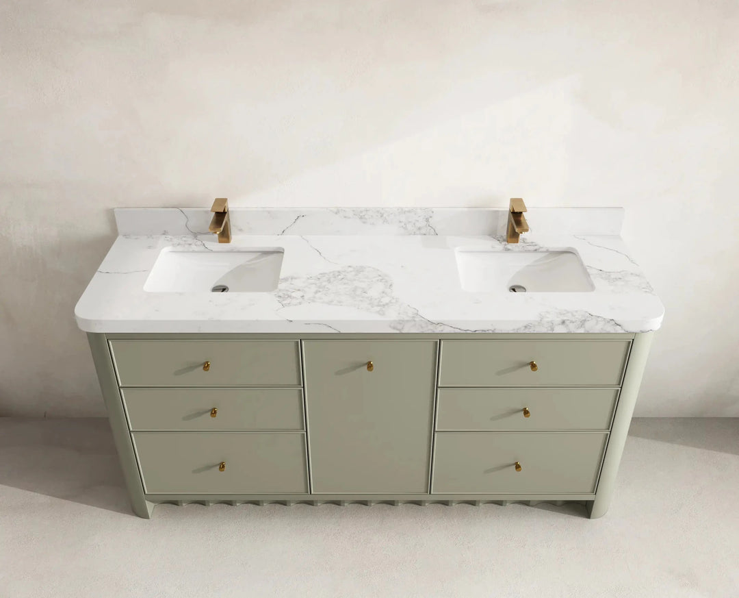 Orlando 72 in. W x 22 in. D Double Sink Bathroom Vanity | 
              
                Evergreen
                
                  
             - ORL_EGN_CA_GL_72D - photo №11