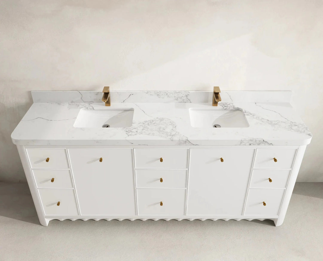 Orlando 84 in. W x 22 in. D Double Sink Bathroom Vanity | 
              
                White
                
                  
             - ORL_WH_PALS_84 - photo №11
