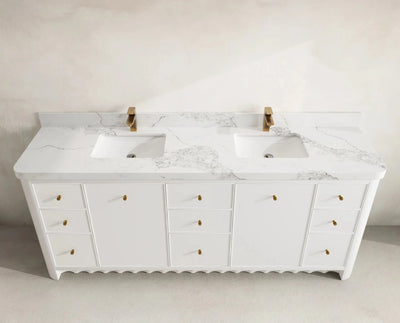Orlando 84 in. W x 22 in. D Double Sink Bathroom Vanity - Willow Bath and Vanity