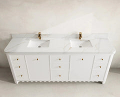 Orlando 84 in. W x 22 in. D Double Sink Bathroom Vanity - photo 12