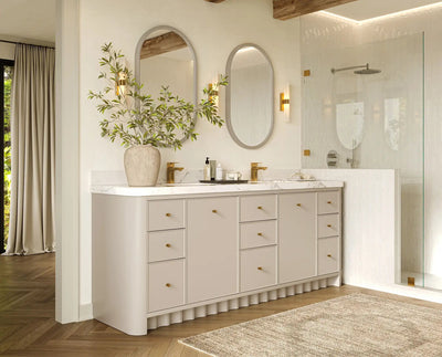 Orlando 84 in. W x 22 in. D Double Sink Bathroom Vanity - Willow Bath and Vanity
