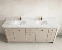 Orlando 84 in. W x 22 in. D Double Sink Bathroom Vanity - photo 13