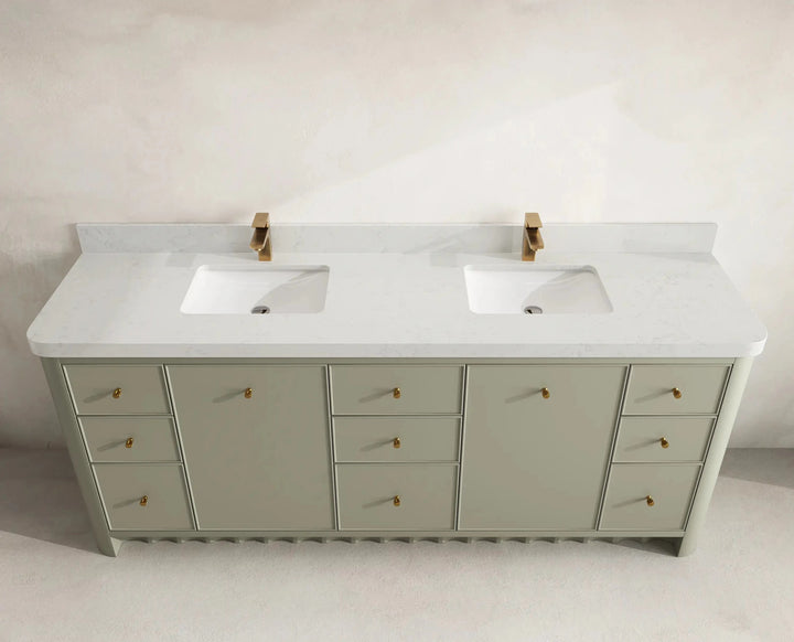 Orlando 84 in. W x 22 in. D Double Sink Bathroom Vanity - photo 8