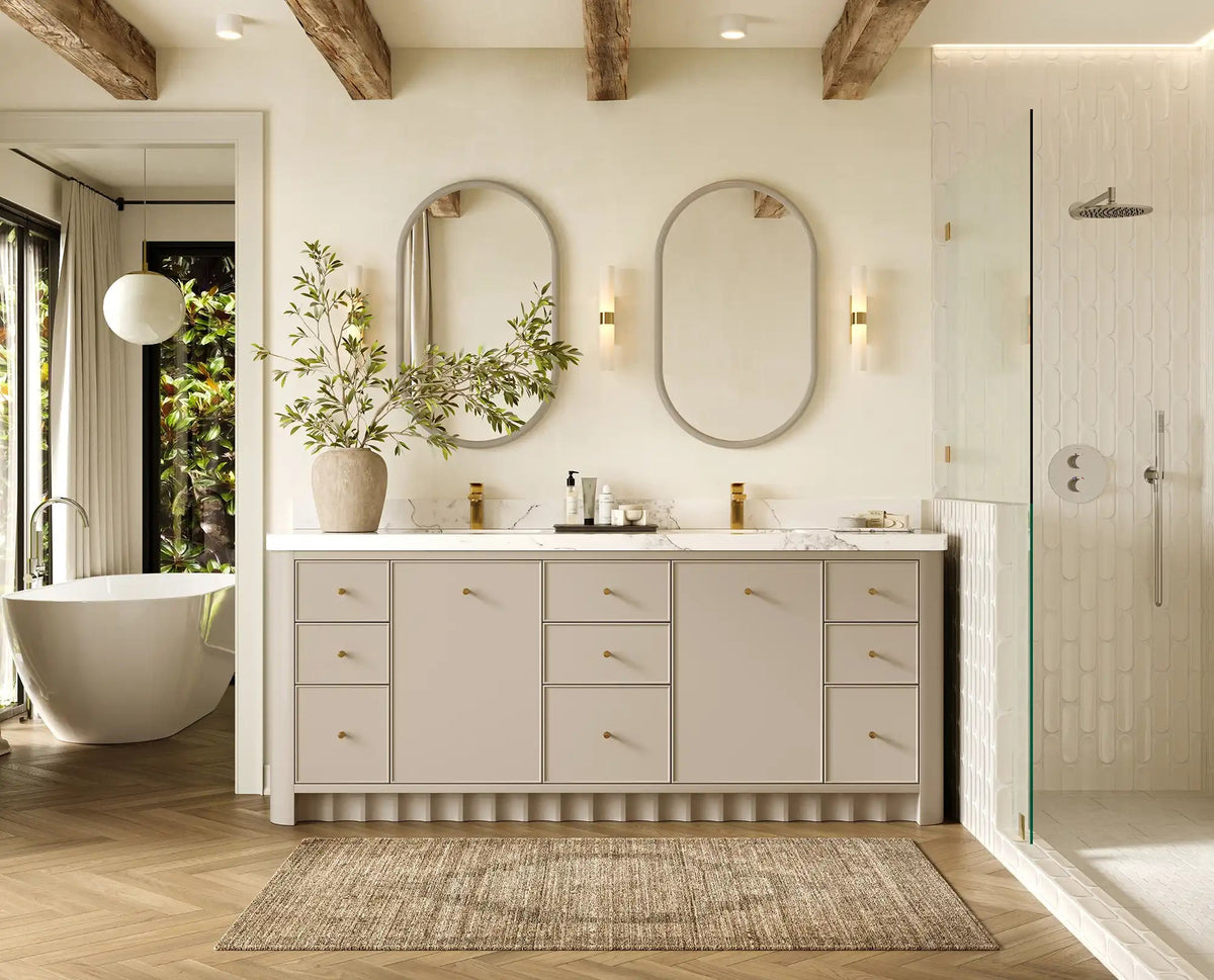 Orlando 84 in. W x 22 in. D Double Sink Bathroom Vanity - Willow Bath and Vanity