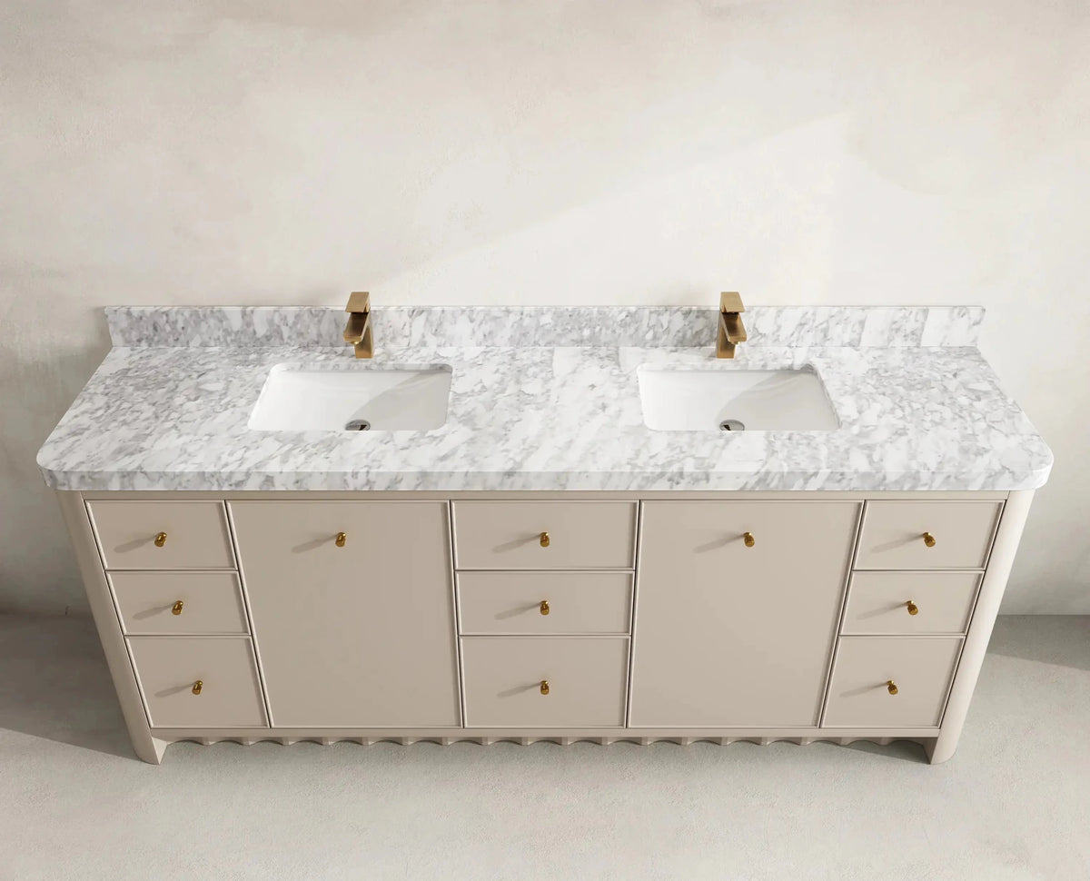Orlando 84 in. W x 22 in. D Double Sink Bathroom Vanity - Willow Bath and Vanity