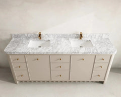 Orlando 84 in. W x 22 in. D Double Sink Bathroom Vanity - photo 7