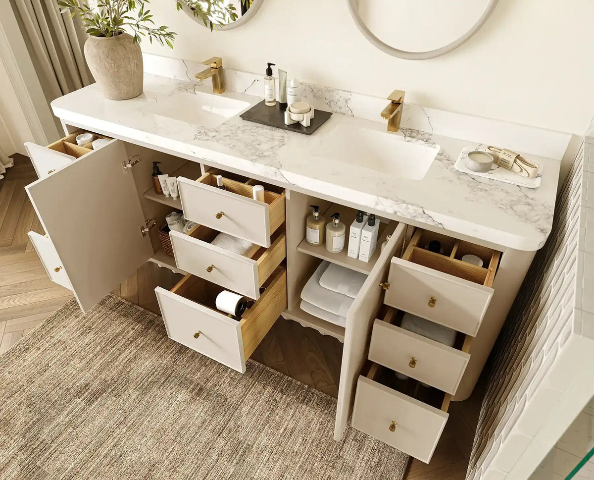 Orlando 84 in. W x 22 in. D Double Sink Bathroom Vanity - Willow Bath and Vanity
