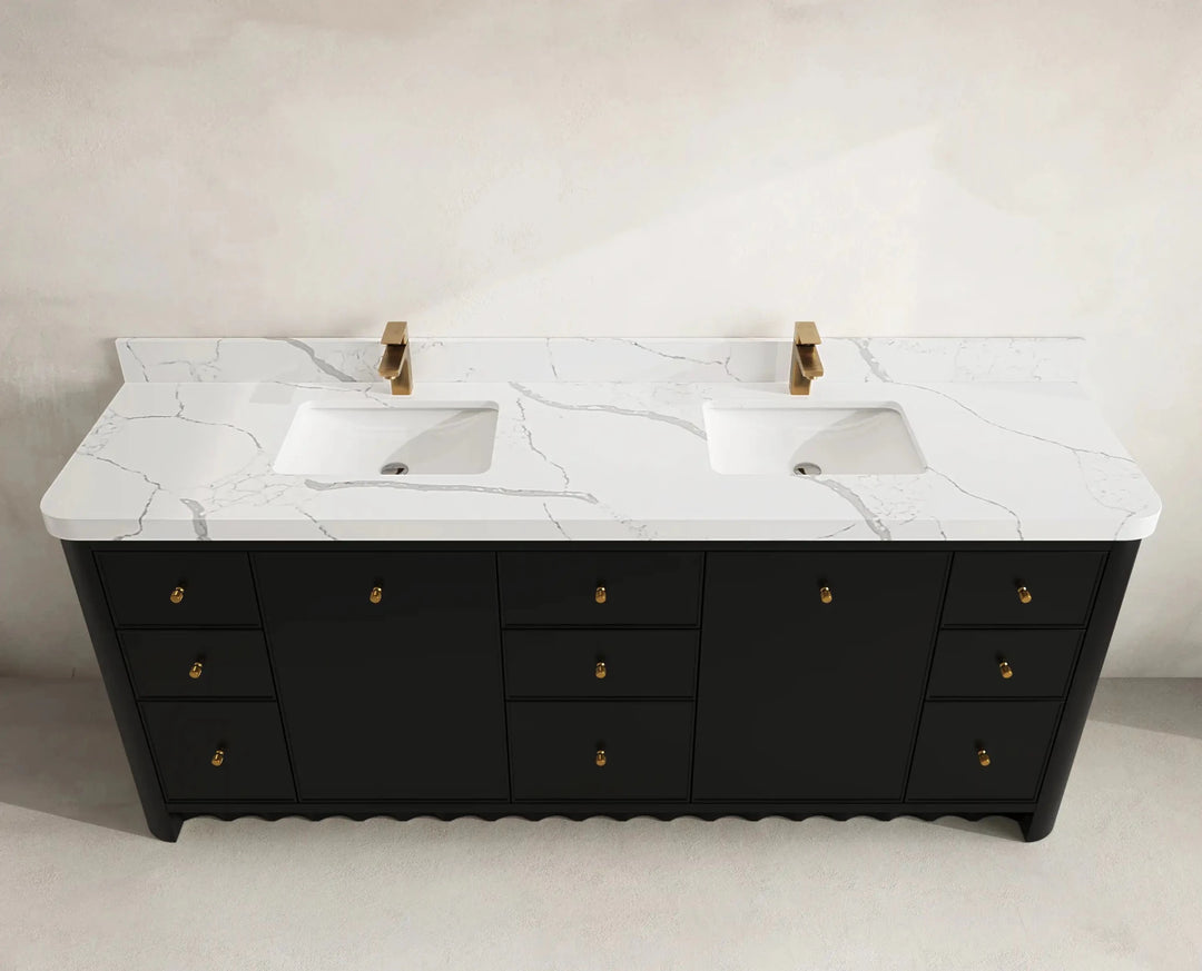Orlando 84 in. W x 22 in. D Double Sink Bathroom Vanity | 
              
                Black
                
                  
             - ORL_BLK_PALS_84 - photo №13