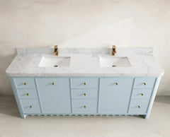 Orlando 84 in. W x 22 in. D Double Sink Bathroom Vanity - photo 13