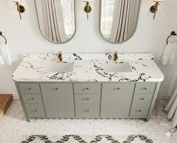 Orlando 84 in. W x 22 in. D Double Sink Bathroom Vanity - photo 5