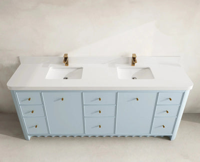 Orlando 84 in. W x 22 in. D Double Sink Bathroom Vanity - Willow Bath and Vanity