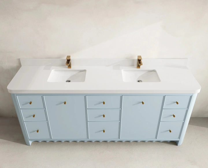 Orlando 84 in. W x 22 in. D Double Sink Bathroom Vanity - photo 16