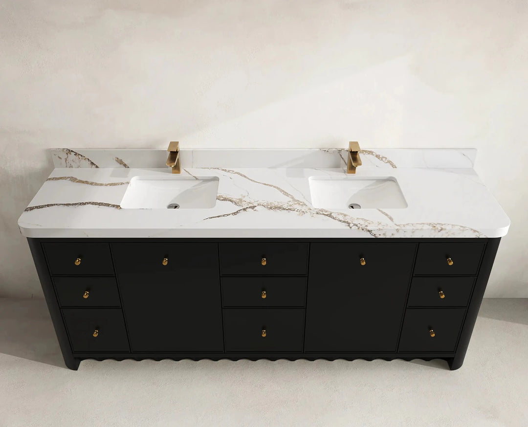 Orlando 84 in. W x 22 in. D Double Sink Bathroom Vanity | 
              
                Black
                
                  
             - ORL_BLK_PALS_84 - photo №12