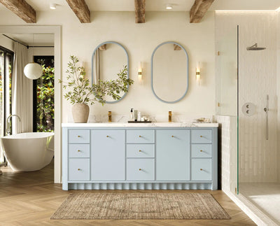 Orlando 84 in. W x 22 in. D Double Sink Bathroom Vanity - Willow Bath and Vanity