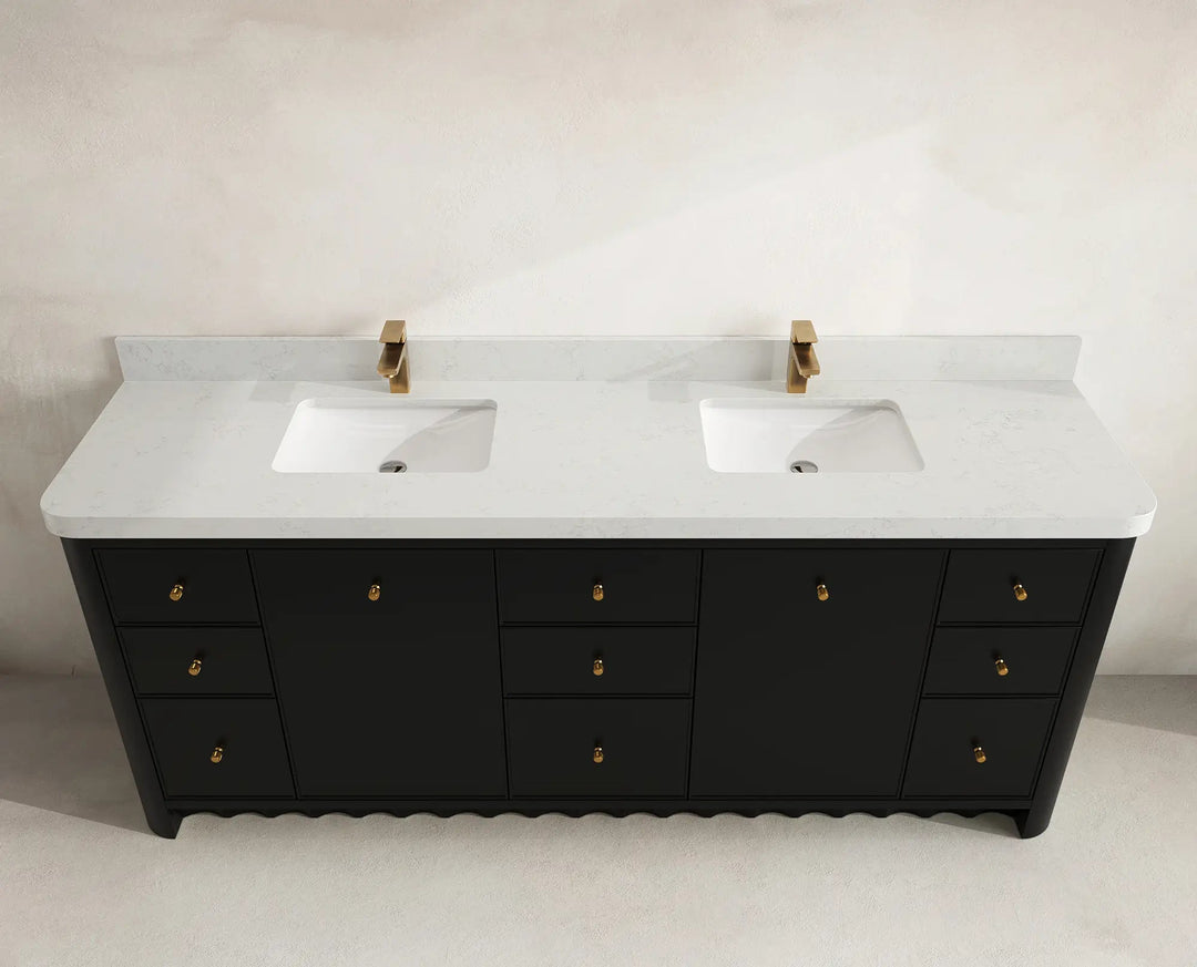 Orlando 84 in. W x 22 in. D Double Sink Bathroom Vanity | 
              
                Black
                
                  
             - ORL_BLK_PALS_84 - photo №7