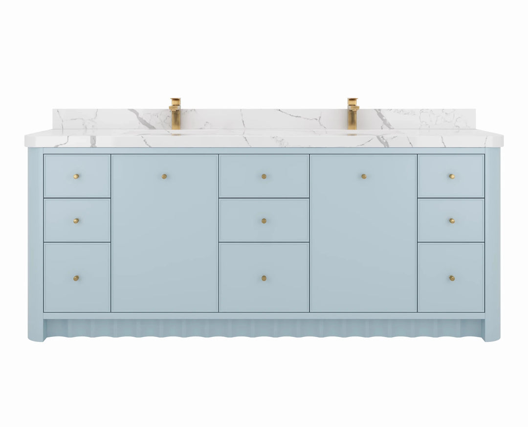 Orlando 84 in. W x 22 in. D Double Sink Bathroom Vanity | 
              
                Blue Heather
                
                  
             - ORL_BLU_PALS_84 - photo №1
