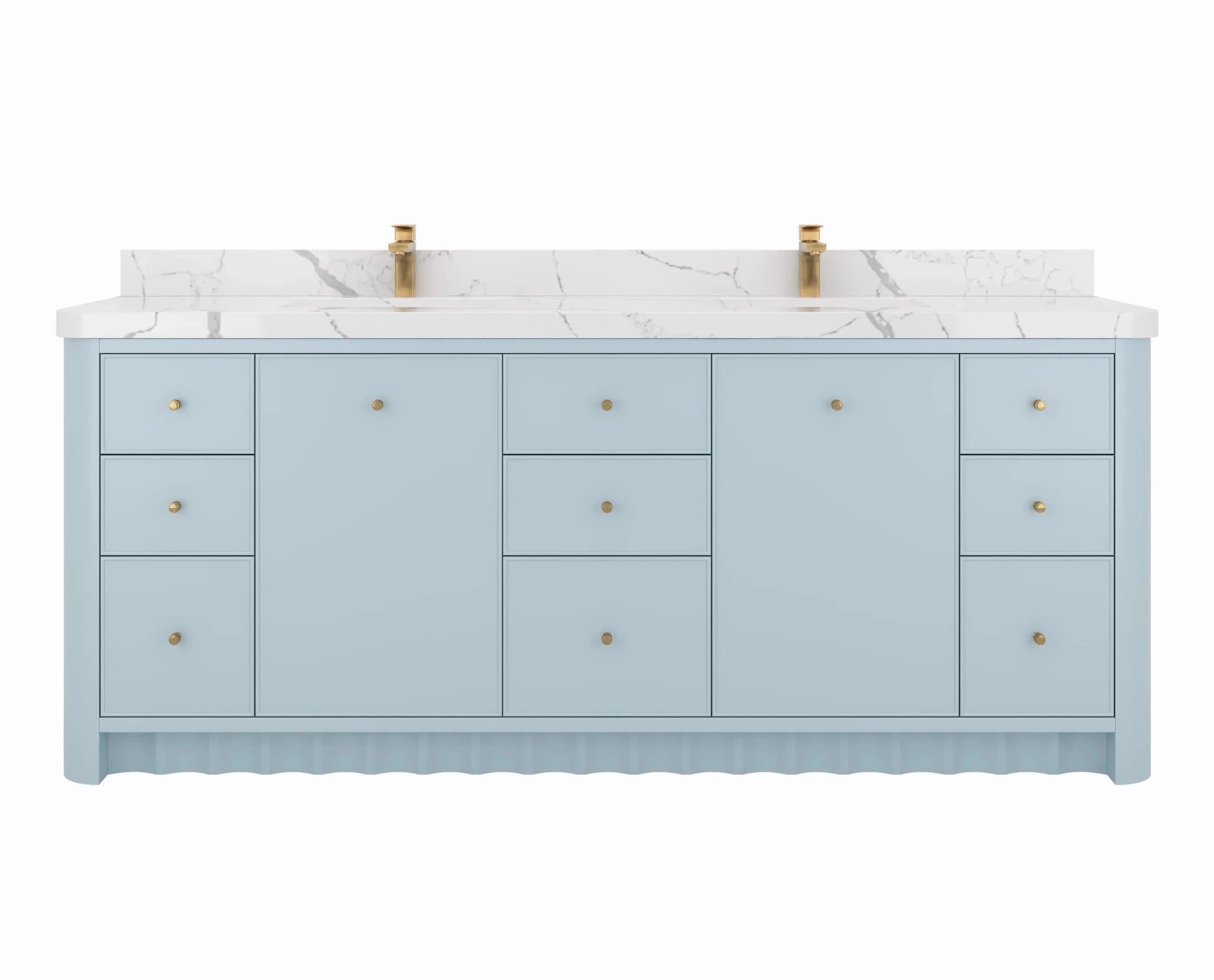 Orlando 84 in. W x 22 in. D Double Sink Bathroom Vanity - Willow Bath and Vanity