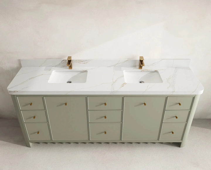 Orlando 84 in. W x 22 in. D Double Sink Bathroom Vanity - photo 12