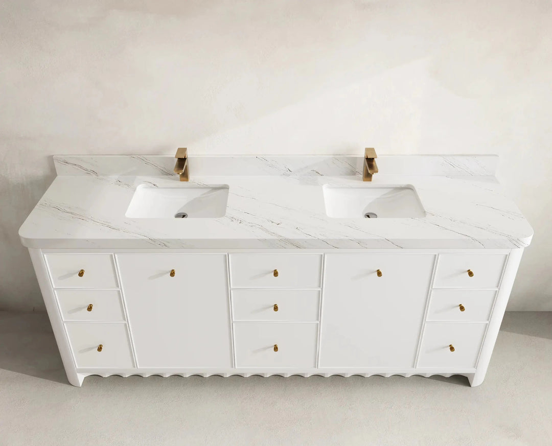 Orlando 84 in. W x 22 in. D Double Sink Bathroom Vanity | 
              
                White
                
                  
             - ORL_WH_PALS_84 - photo №14