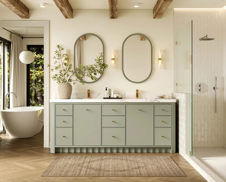 Orlando 84 in. W x 22 in. D Double Sink Bathroom Vanity - photo 1