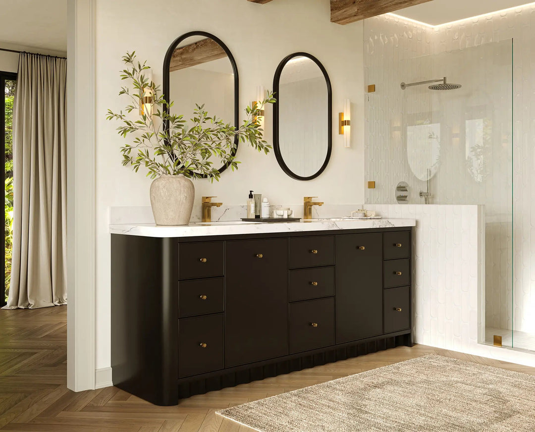 Orlando 84 in. W x 22 in. D Double Sink Bathroom Vanity | 
              
                Black
                
                  
             - ORL_BLK_PALS_84 - photo №3