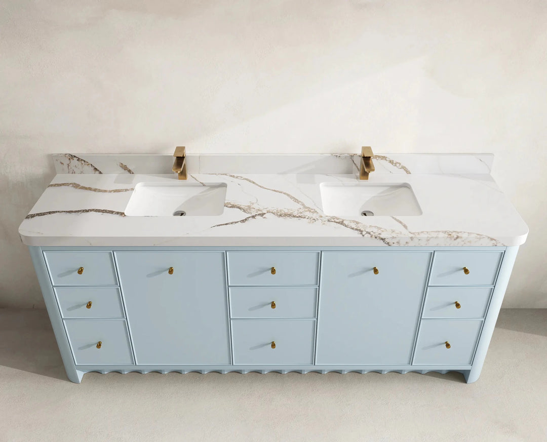 Orlando 84 in. W x 22 in. D Double Sink Bathroom Vanity | 
              
                Blue Heather
                
                  
             - ORL_BLU_PALS_84 - photo №9